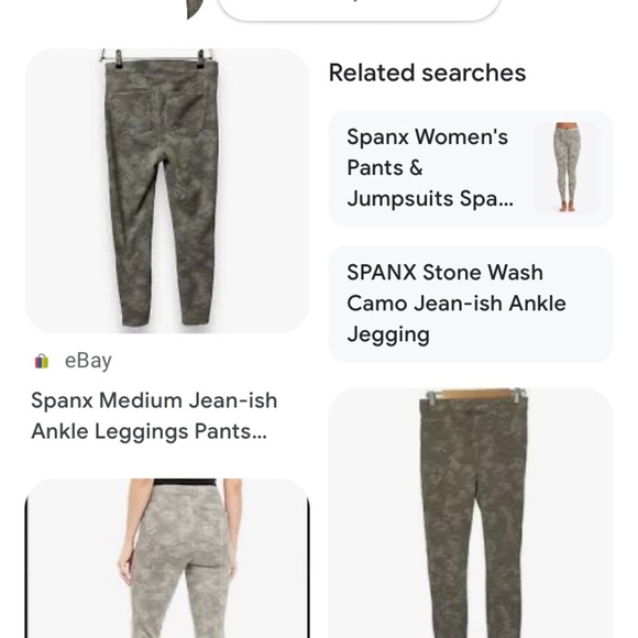 Spanx jeggings jean-ish leggings camo washed stone color ankle length Medium - Picture 5 of 9